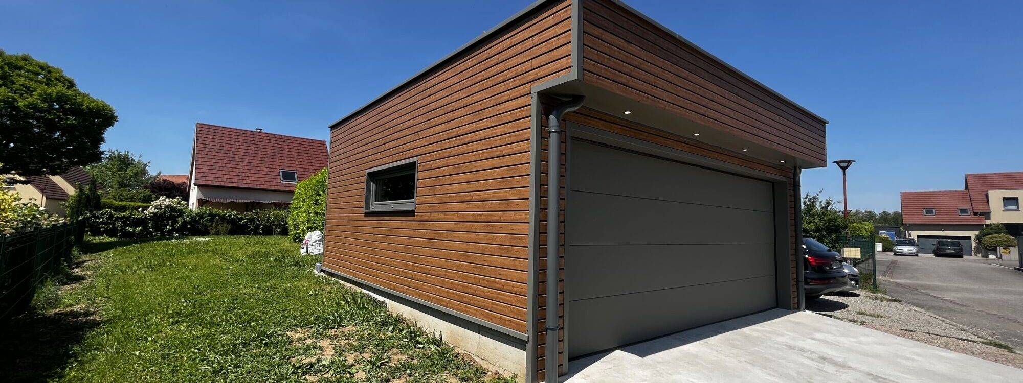 Garage en ossature bois à Niederhergheim Saint-Louis